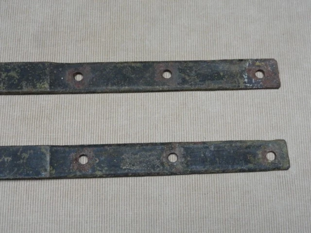 Pair of Barn Shed Door Garden Gate Strap Hinges Antique Cast Iron Nice Ones 'A' 4