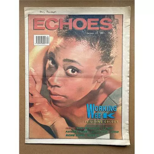 WORKING WEEK ECHOES MAGAZINE JANUARY 26 1991 - WORKING WEEK cover with more insi