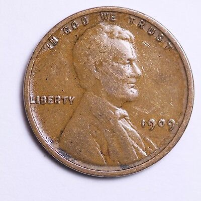 1909 Lincoln Wheat Cent Penny LOWEST PRICES - CHOICE COIN!  FREE SHIPPING