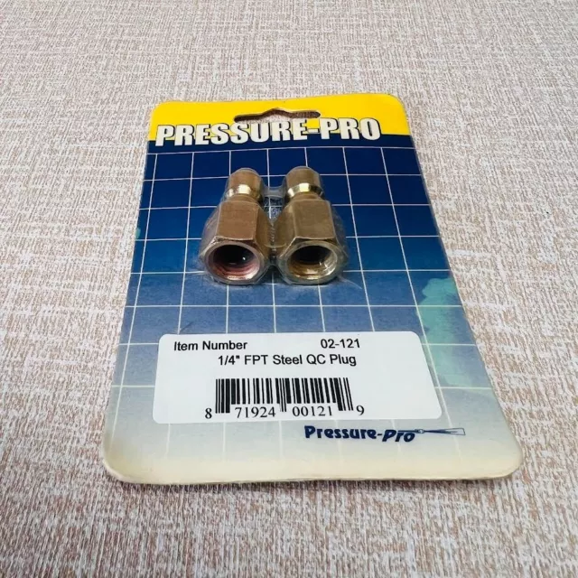 Pressure Pro 02-121  FPT Steel QC Plug 1/4"