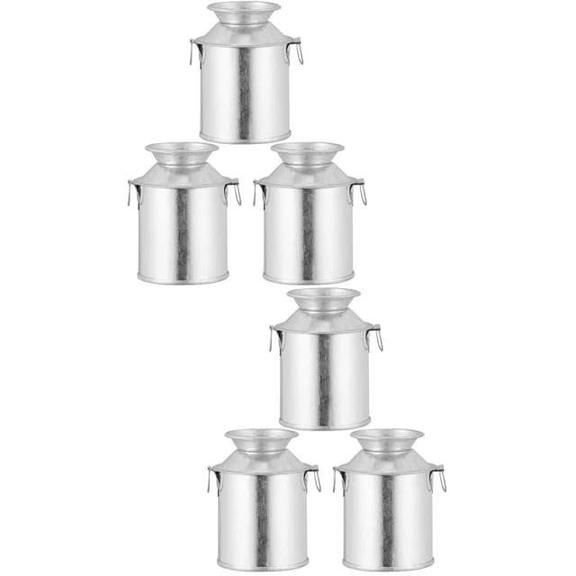 6 Pcs Metal Pitcher Vase Planter Tinplate Shabby Chic Jug Vase