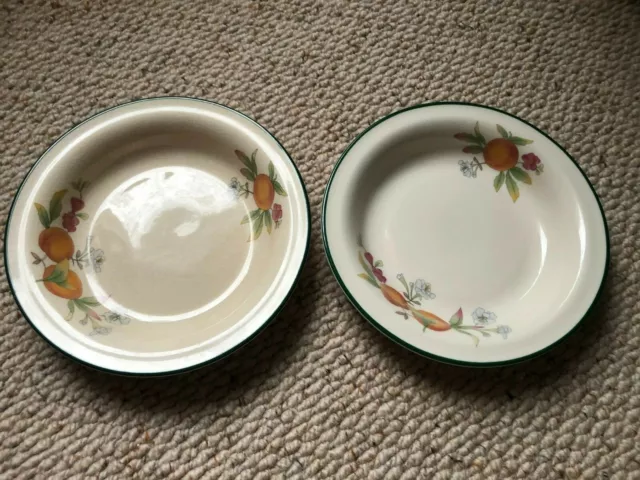 Cloverleaf Peaches And Cream Bowl Dish x 2