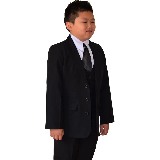 (CLEARANCE) Quality 06 PCS 05 PCS Black Boy Suits Christening Formal Wedding