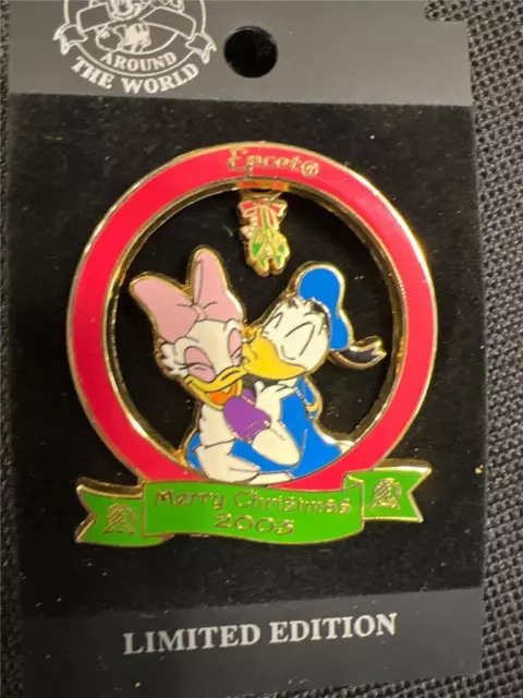 Disney Pin -WDW - Donald & Daisy - Christmas Mistletoe Series 2003 LE 2500