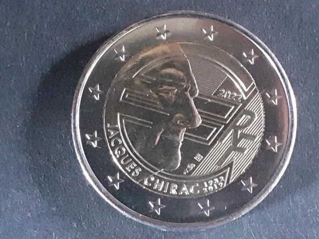 Piece De 2 Euros France 2022 Jacques Chirac Tres Bon Etat  