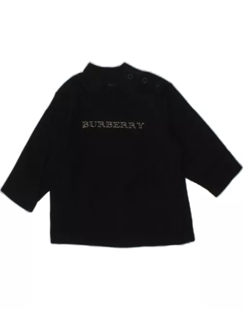 Burberry Baby Jungen grafisches Sweatshirt Pullover 3-6 Monate schwarz Baumwolle KZ09