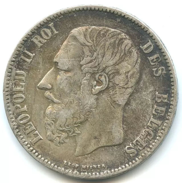 Belgique 5 francs argent Léopold II 1870 n°4844