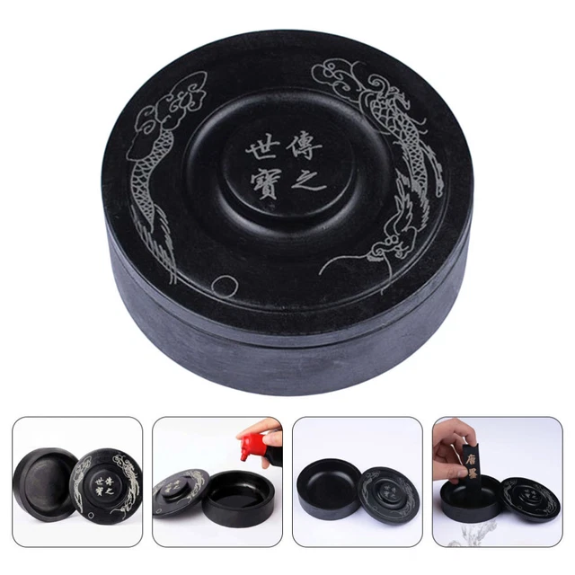1 pc Kanji Inkstone Tinte Schleifen Stein Chinesische Kalligraphie Inkslab