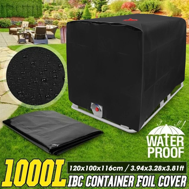 1000L RAIN WATER Tank Cover IBC Tote Protective Foil Cover Waterproof Outdoor UK £13.99