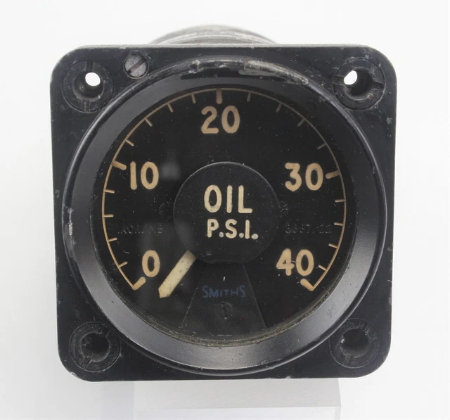 OIL PRESSURE INDICATOR Ratiometer Gauge 6A/2714 1ACR 40PSI Smiths RAF