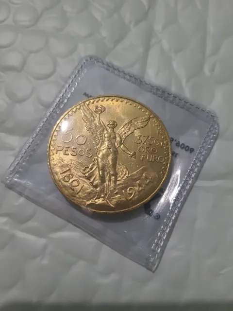 1944 Mexico 50 Pesos Gold Coin