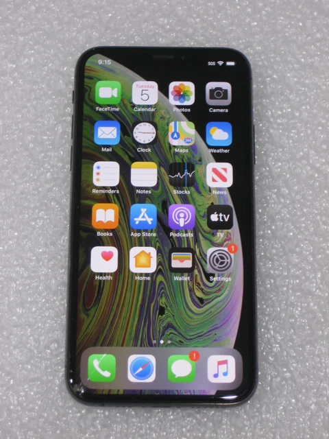 APPLE IPHONE XS - 64 GB - Silver - Pink Line through Screen 
