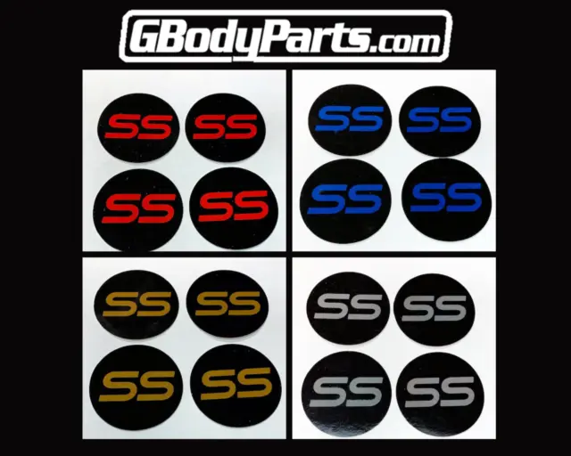 Chevrolet Monte Carlo SS Colored Center Cap Inlay decal sticker  - SET OF 4