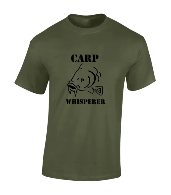 Carp Whisperer Mens T Shirt Carp Fishing Top Fisherman Angling Gift Present