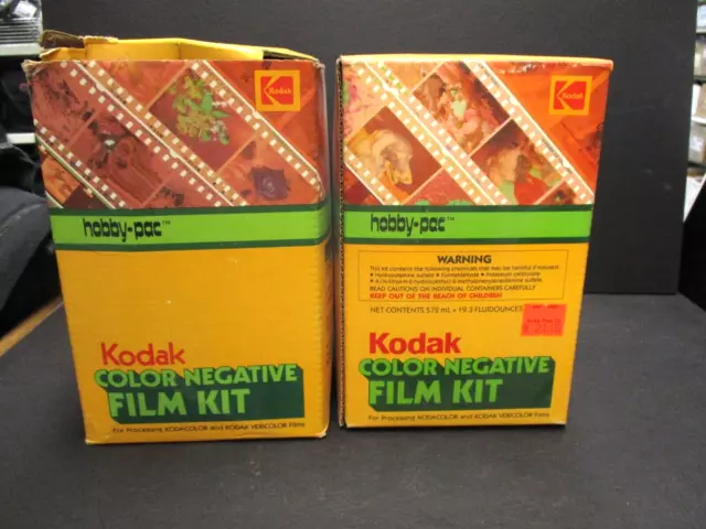 Kit de Película Color Negativo Kodak Desarrollo Hobby-Pac Nuevo stock antiguo 2 kits caducados
