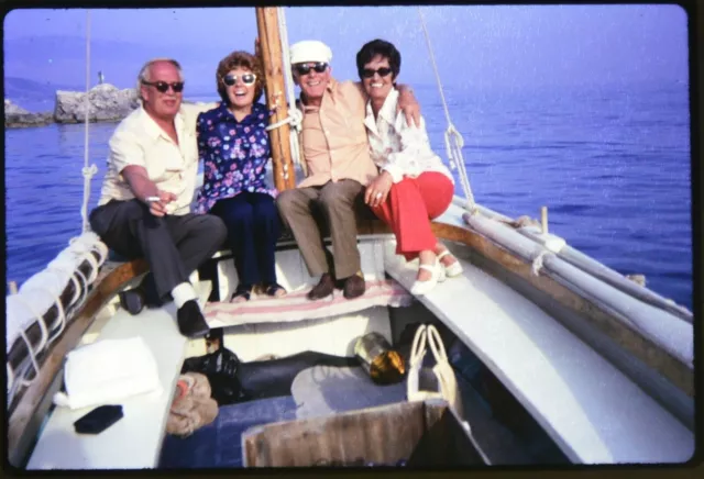 35mm Slide Women Men Boat Fashion Maritime Interest Kodachrome 1973