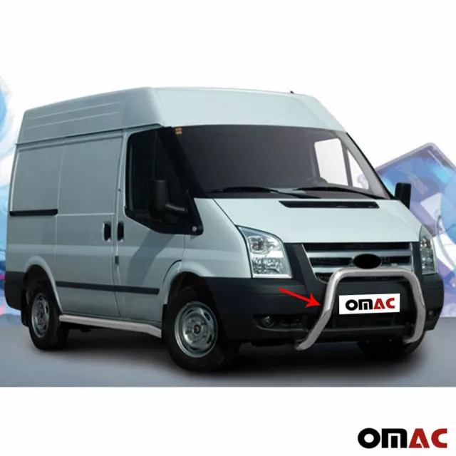 Frontbügel Frontschutzbügel für Ford Transit 2006-2012 mit ABE Silber Rammschutz