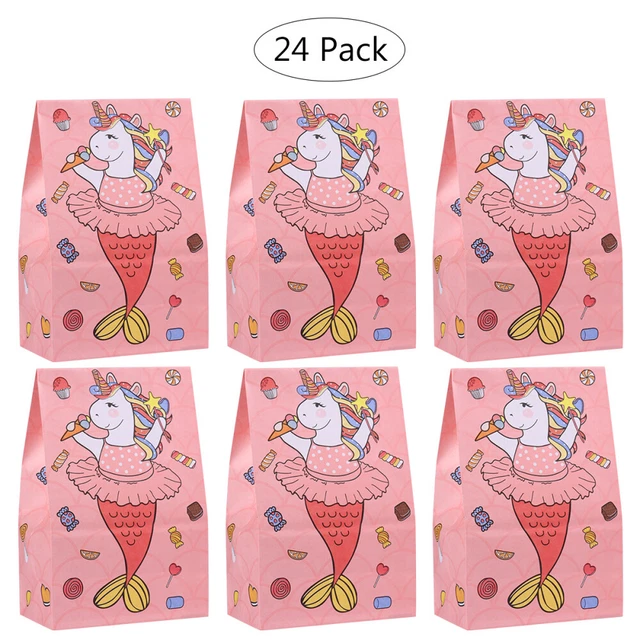 24 pz sacchetto di carta sacchetti unicorno artigianato forniture festa bambina