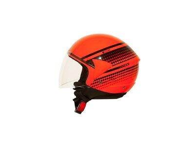 Casco CASCO ONE JET DEMI JET MICRO INTERNO LAVABILE PER MOTO E SCOOTER ARANCIONE FLUO 