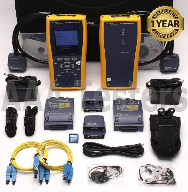 Fluke Networks DTX-1800 W / Dtx-Sfm Sm Faser Cat6a 1gHz Kabel Analysator Dtx