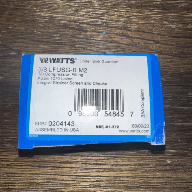 Watts 204143 USG-B-M2 3/8in Thermostatic Mixing Valve New Still In Original Pack
