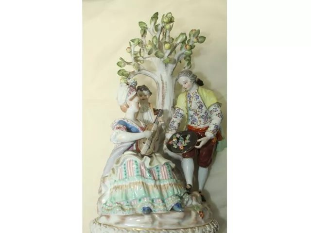 Antik Meissen Porzellanfigur “ Liebespaar Baumgruppe Lovers Nr. 95 nach 1900