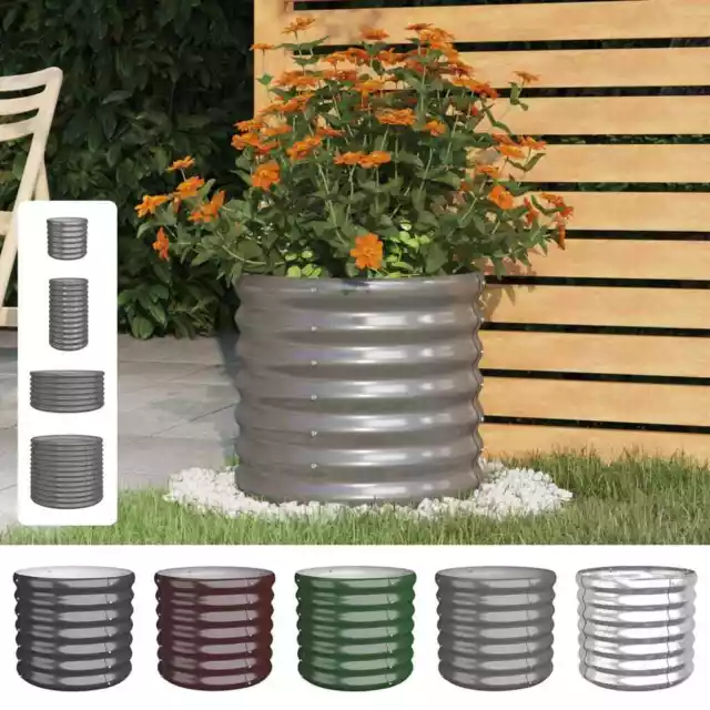 Jardinière de Jardin Acier Enduit de Poudre Multi-taille Multicolore