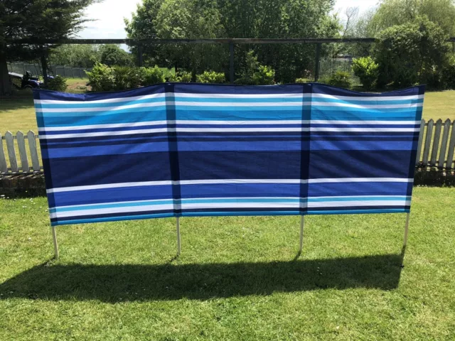 4 Pole Windbreaker Beach Holiday Camping Sun Shade Garden Screen