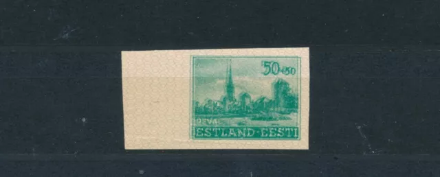 Estland 50 Kop Aufbau 1941** ungez Doppeldruck Michel 7 U DD geprüft (S19748)