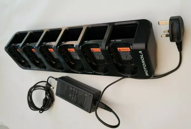 Motorola Multi-Unità Caricabatterie per ricarica CLP446 6 dispositivi Utilizzati per dispositivi clonazione
