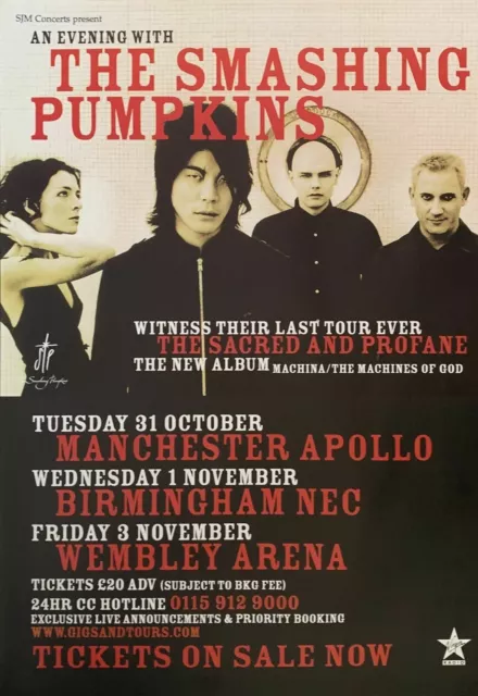 284455 Smashing Pumpkins UK Concert Tour PRINT POSTER