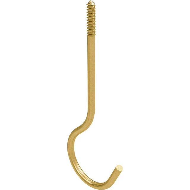 National 6 In. Brass Ceiling Hook N275214 National N275214 038613275218 Steel