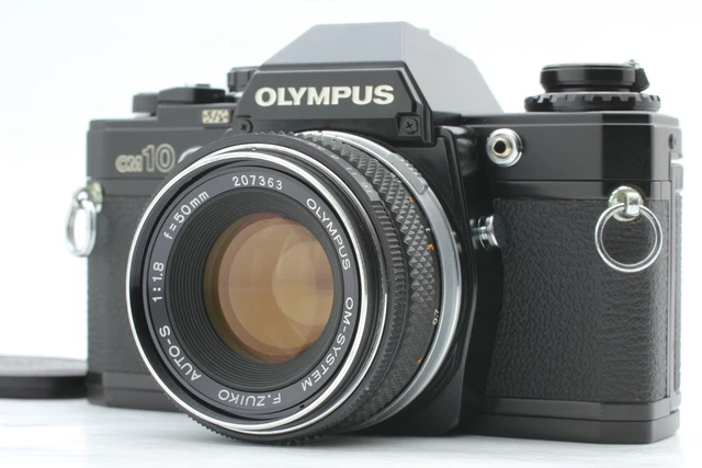 [Exc+5] Cámara fotográfica Olympus OM-10 negra cuarzo con F.Zuiko 50 mm f/1,8 JAPÓN