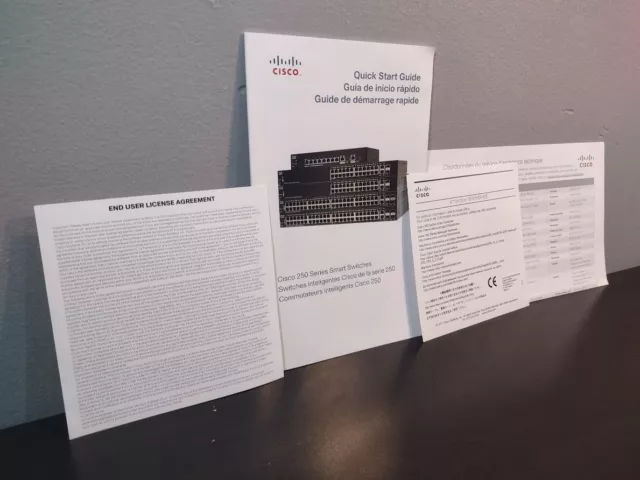 New Cisco 250 Series Smart Switches Quick Start Guide Booklet Manual + Docs