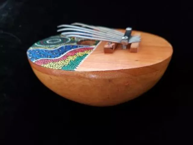 Kalimba con 7 lenguas piano de pulgar instrumentos musicales gecko coloridos tambores de madera NUEVO 3