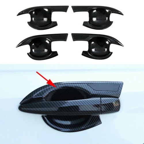 For Nissan Altima 2019-2021 Carbon Fiber Door Handle Bowl Cup Cover Accessories