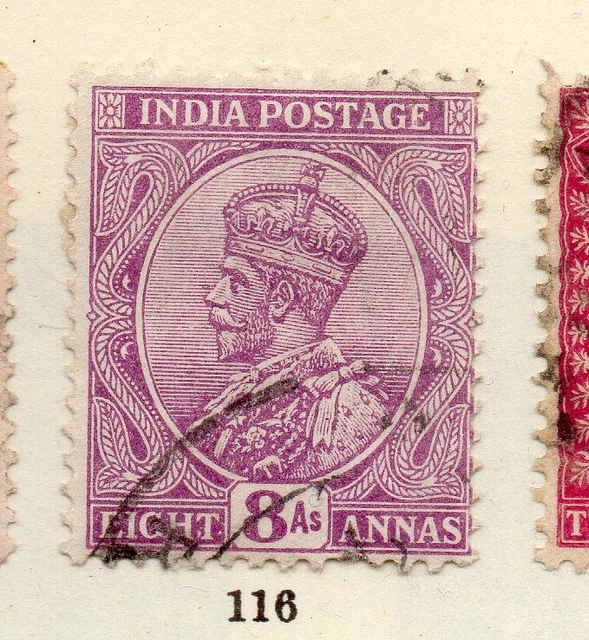 India 1911 Early Issue Fine Used 8a. NW-256542