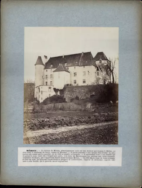 France, Creys-Mépieu, Château de Mérieu vintage albumen print Tirage albuminé