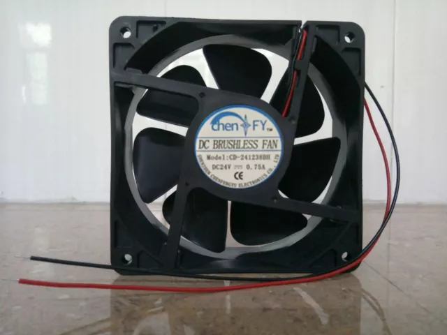 1 PCS CHEN FY Fan CD-241238BH DC 24V 0.75A 12cm 12038 2 Wire
