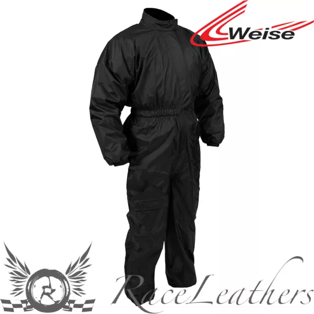 Weise Tempest Black Waterproof One Piece Motorcycle Motorbike Oversuit