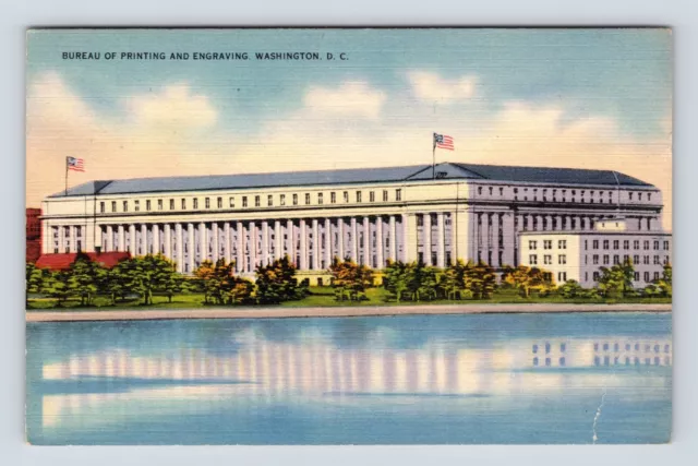 Bureau of Printing and Engraving Washington DC UNP Unused Linen Postcard K14