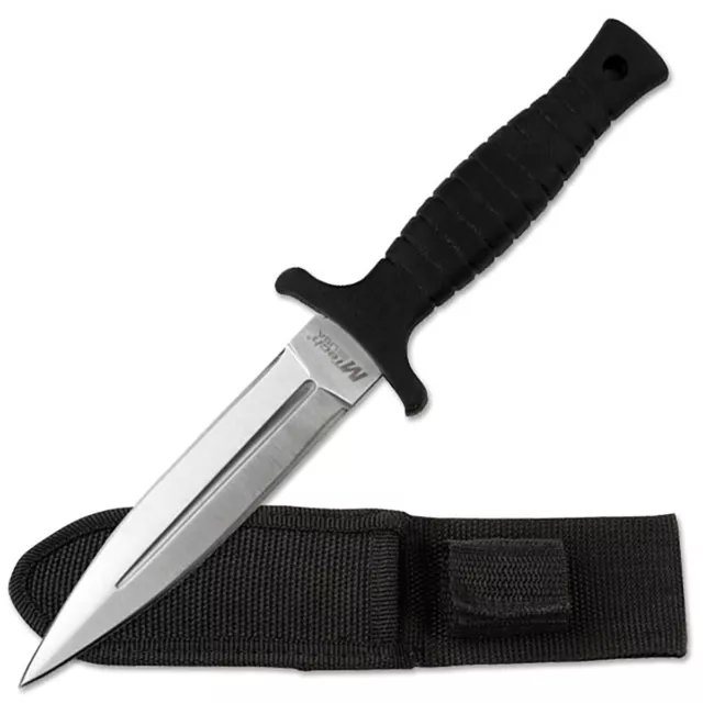 MTech USA Rubber Handle Silver Dagger