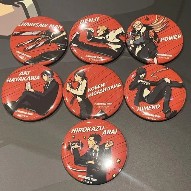 CHAINSAW MAN X Big Echo 2022 Can Badge Complete Set of 7 Denji Power