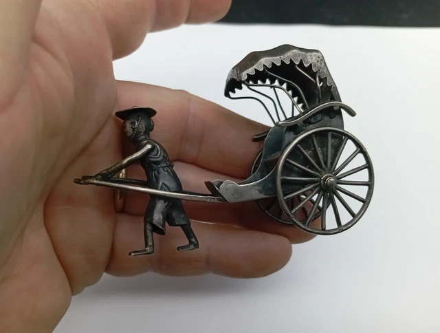 FIGURINE POUSSE-POUSSE ART Populaire Indochine Chine ... Argent Massif EUR 20,00 - PicClick FR