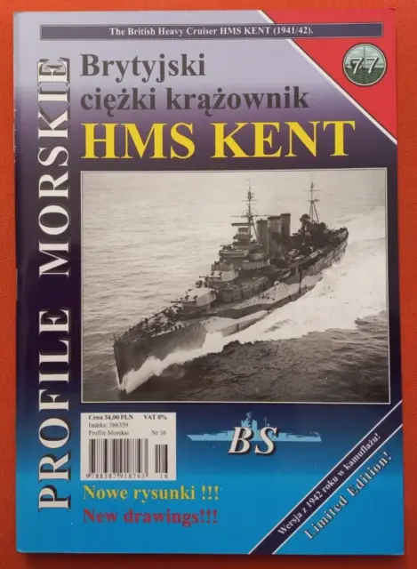 Warships - BS Profile Morskie 77, The British Heavy Cruiser HMS KENT 1941/42