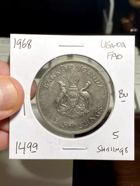 1968 Uganda 5 Shillings FAO