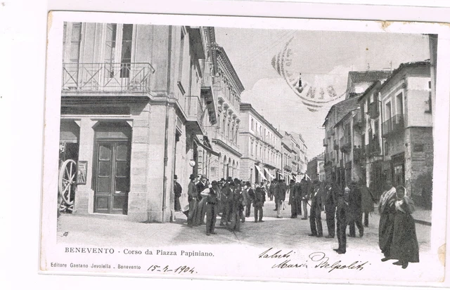 benevento corso di p.zza papiniano animatissima spedita  1904