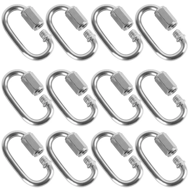 12 StüCk Schnell VerknüPfung 4MM Rostfreier Ketten Verbinder, Schw E7H4