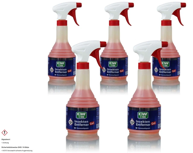 5x Dr. Wack CW1 : 100 Insect Gel Détachant pour Insectes 500 ML