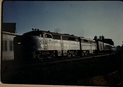 Vtg 35mm Slide Wabash Railroad Train Yard Diesel Engine Echtachrome